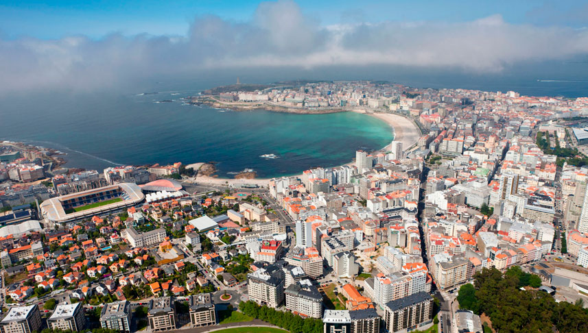 Foto panorámica de A Coruña